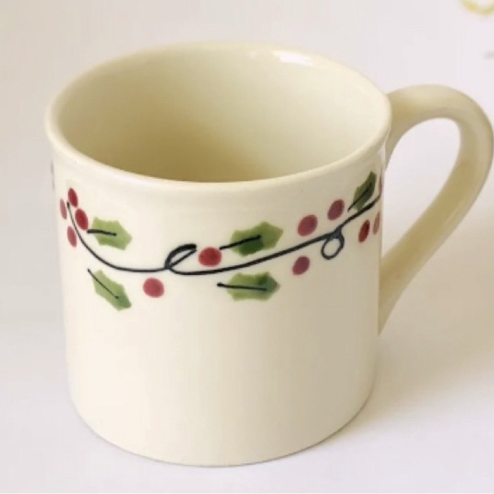VINTAGE SIGNED HARTSTONE‎ MUG STARBUCKS ivy holly Christmas holiday